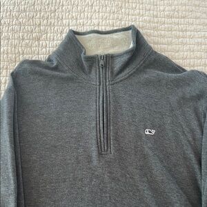 Men's Gray Half-Zip Sweater